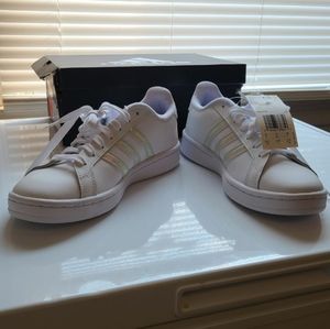 White & Silver Grandcourt Cloudfoam Adidas